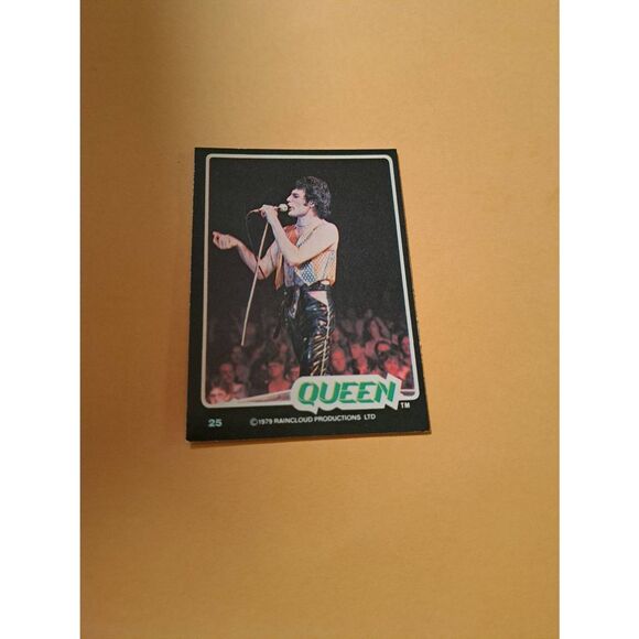 Vintage 1979 Raincloud Productions Queen Trading Card #25 Rock Band Memorabilia - Picture 1 of 2